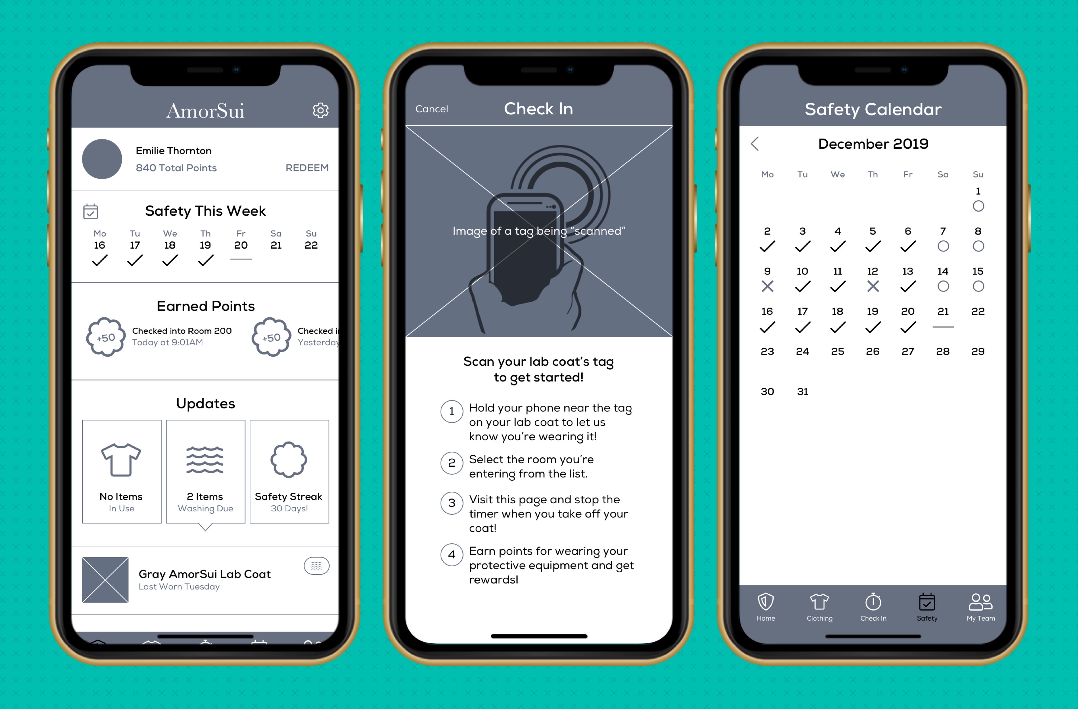 AmorSui Wireframes